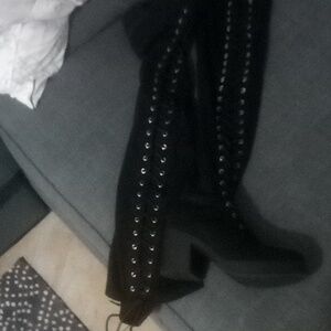 Size 6.5 lace-up  thigh boots